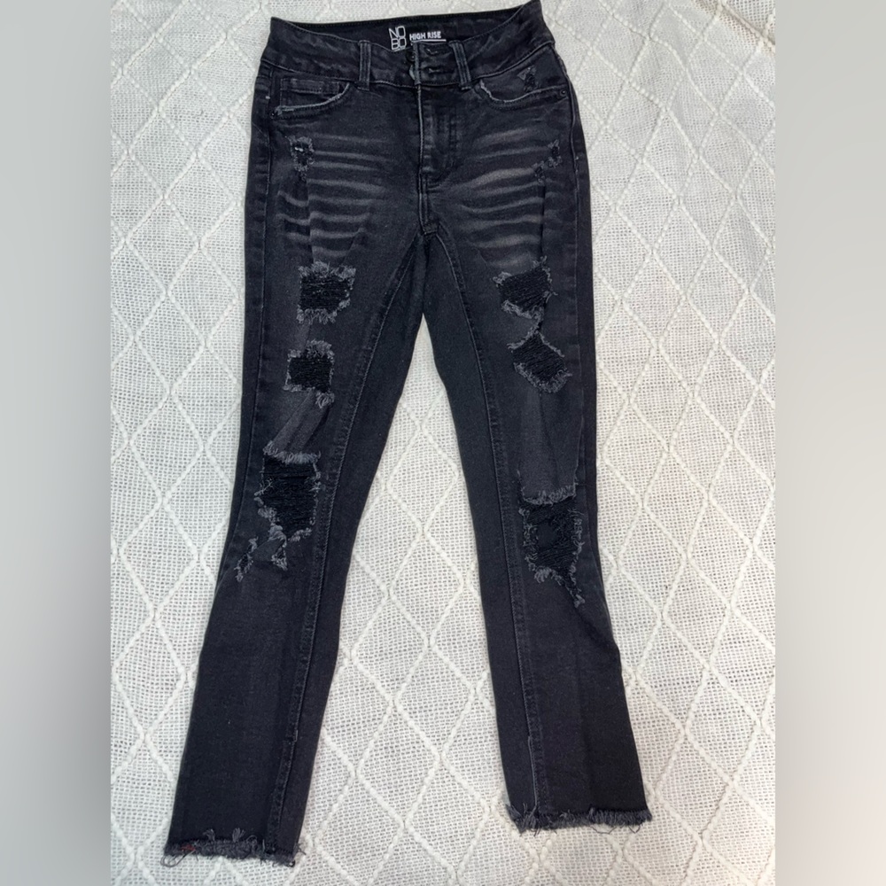 BDG Charcoal Ripped Skinny Jeans